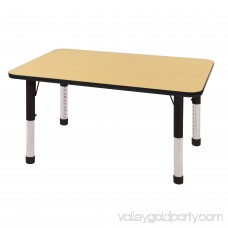 ECR4Kids 30in x 48in Rectangle Everyday T-Mold Adjustable Activity Table Maple/Maple/Sand - Toddler Swivel 565360733